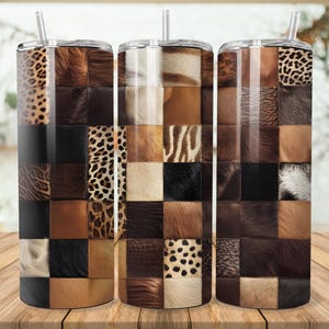 Wildtier Print Becher PNG: Leopard Sublimationsdesign (Digitaler Download)