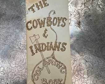 Vintage Discovery House Cowboys and Indians Coloring Book