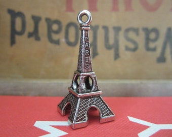 Eiffel Tower Charm with Mini Crown, Paris Pendant, France Charm, Eiffel Tower Jewellery, Paris Necklace, Jewelry Supplies