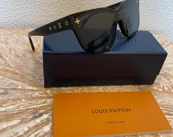 Authentische goldene schwarze Damensonnenbrille von Louis Vuitton