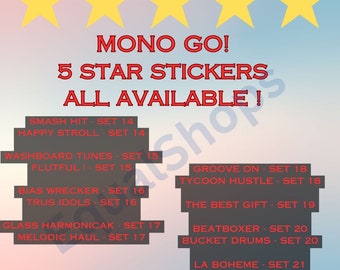 5 Star Sticker Mono Go Fast Send if Online (Read Description!)