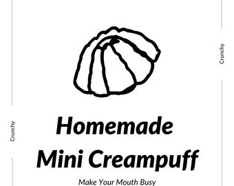 Mini Knusper Creampuff Verschiedene Geschmacksrichtungen