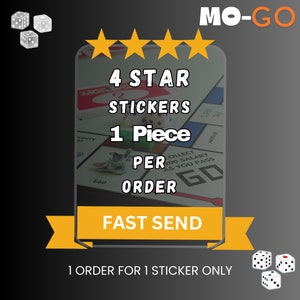 Adesivo 4 estrelas Mono Go! Mo-Go! Envio rápido se estiver online (Leia a descrição!)