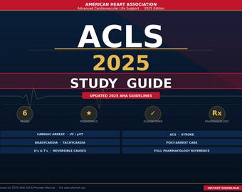 ACLS 2025 Study Guide PDF | Instant Download