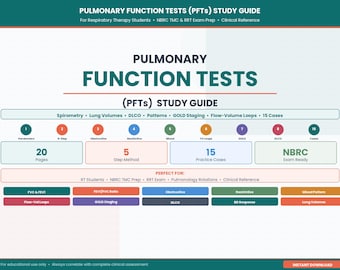 Pulmonary Function Test (PFT) Study Guide | Spirometry, Lung Volumes & Interpretation Made Easy | Respiratory Therapy