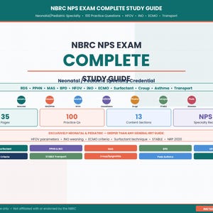 NPS Study Guide: Neonatal Pediatric Respiratory Therapy Exam Prep (Ventilation, ABGs)