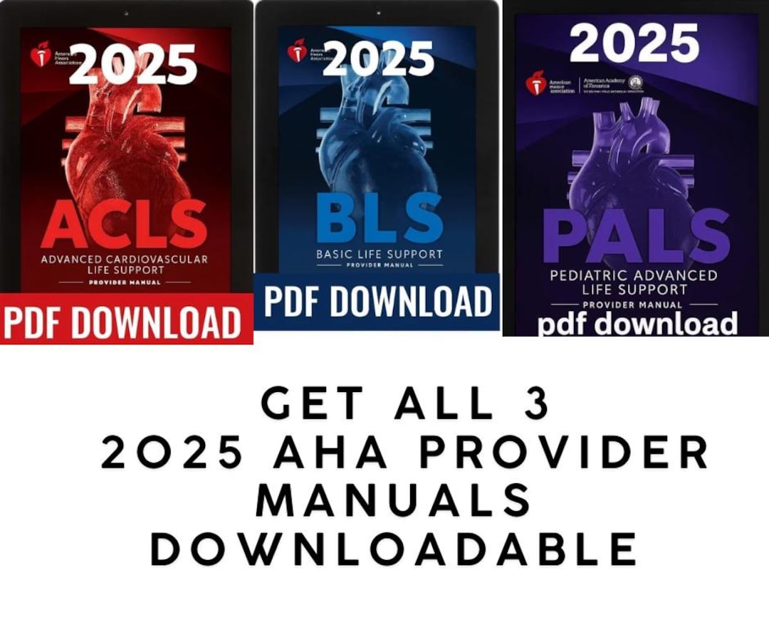 2025 AHA ACLS, BLS & Pals Provider Manual Bundle | Instant Download - Etsy Australia