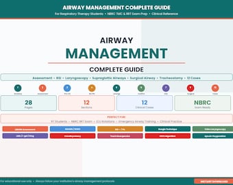 Airway Management Study Guide for Healthcare Providers | Emergency Airway Skills, Oxygen Therapy & Intubation Basics