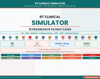 RT Clinical Simulator Case Studies | CSE Practice Scenarios, Critical Thinking & Respiratory Therapy Exam Prep