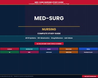 Medical Surgical Study Guide