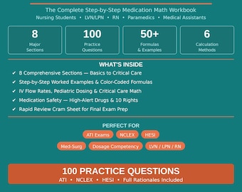 Dosage Calculations Master Guide | 100 Nursing Practice Questions & Rationales