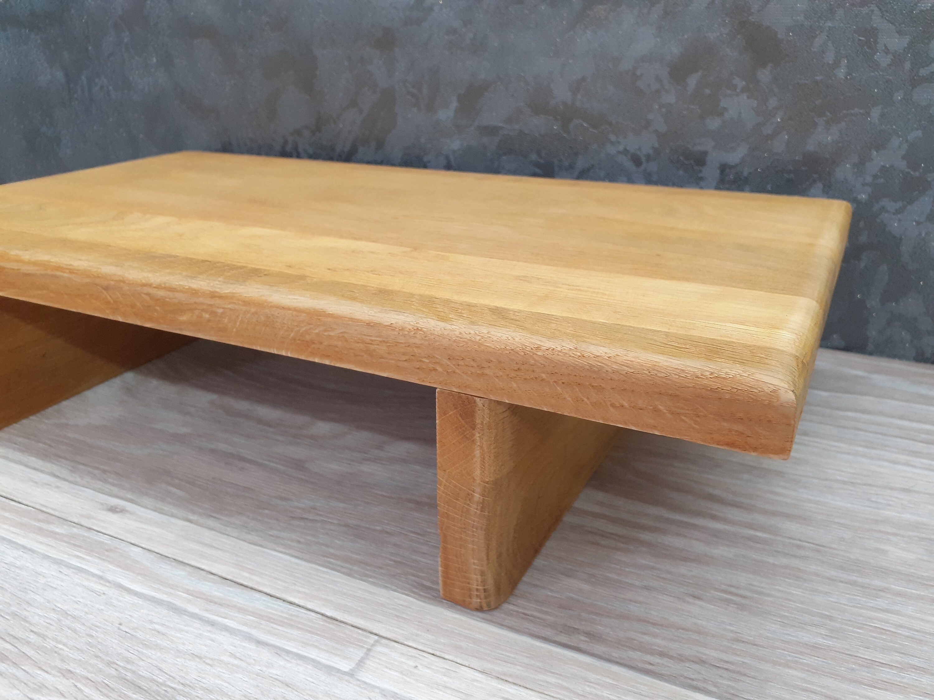 WOODEN Monitor Stand, Monitor Riser, Desk Organizer for Monitor, Solid ...