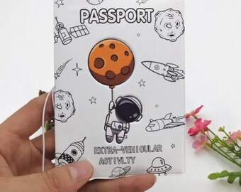 Astronaut Leather Passport Cover |  Minimalist Passport | Cover Accessories | Minimalist Passport Holder | Travel Gift | Gift For Travelers