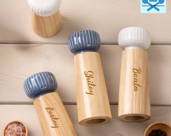 Personalisierte Keramikkern-Gummiholz-Gewürzmühle, manuelle Mühlen, Pfeffermühle, Salzmühle, kundenspezifische Salz- oder Gewürzmühle, Küchengeräte