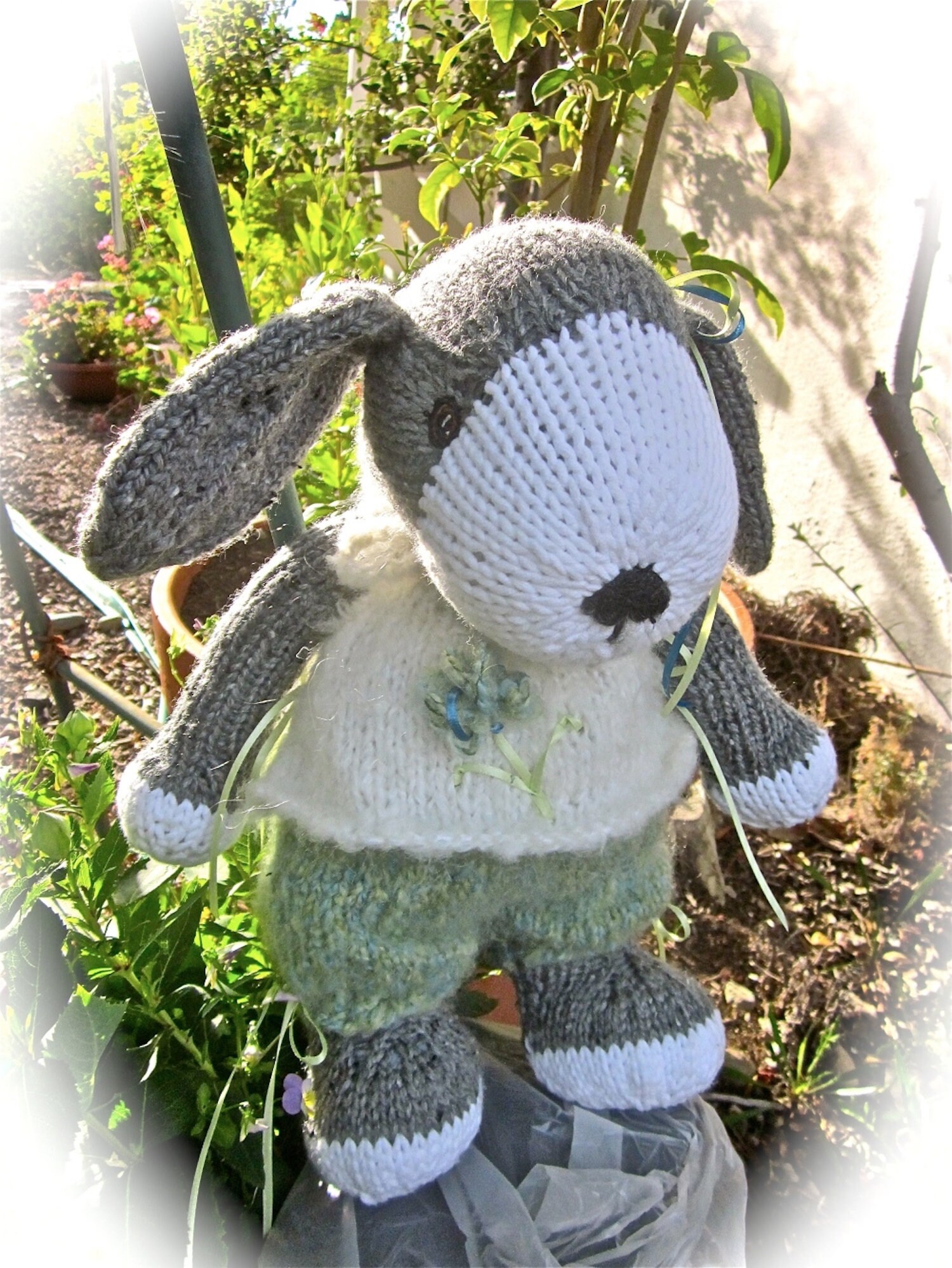 Puppy Dog Doll, Hand Knit, Stuffed Animal / Heirloom Collectible Mothers Day, Birthday Gift ...