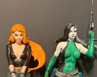 Kim Möglich Vs Shego Statue Diorama Set: Spionage Showdown (150 mm)