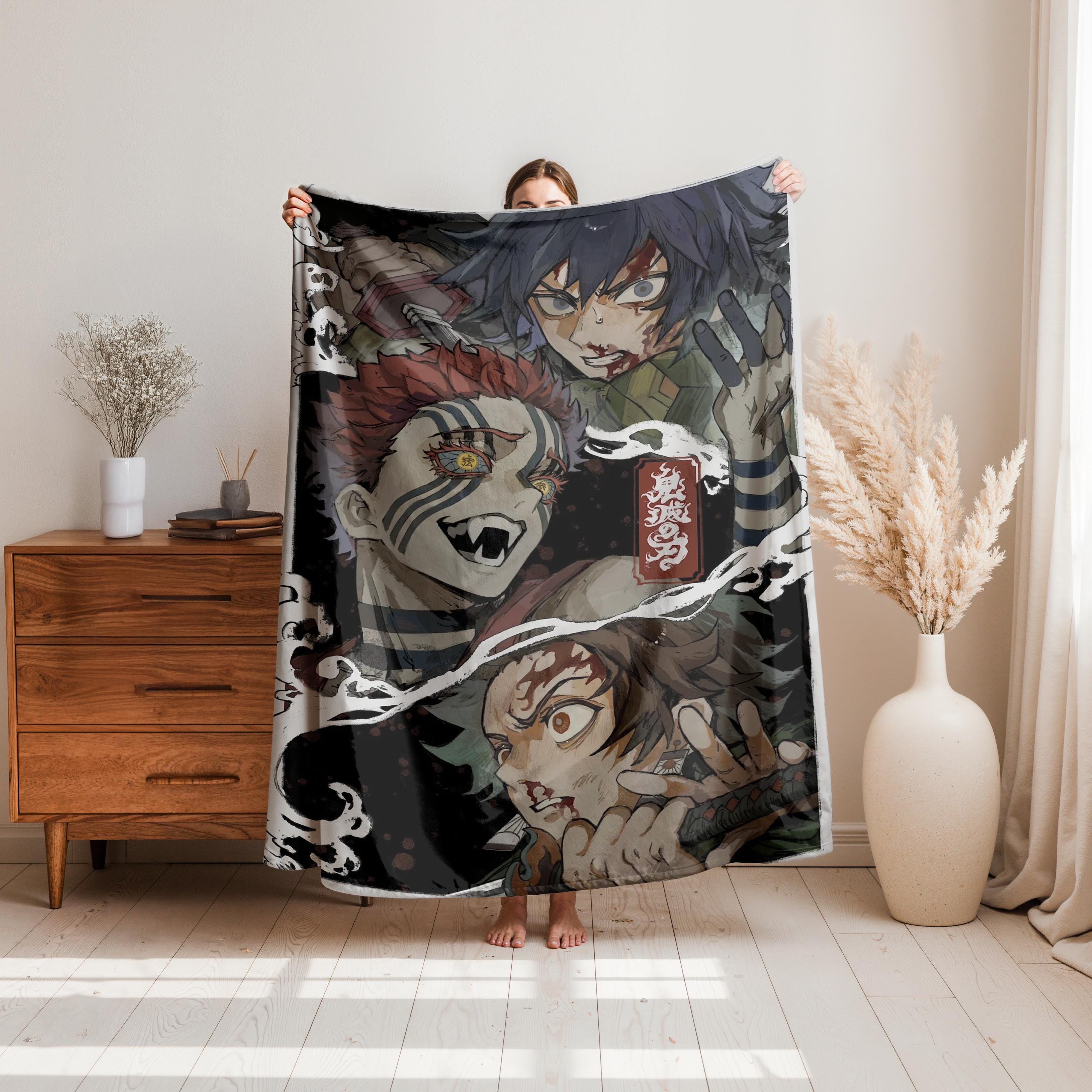 Discover Anime Demon Anime Soft Flannel Fleece Blanket, Otaku Gift and Room Decor