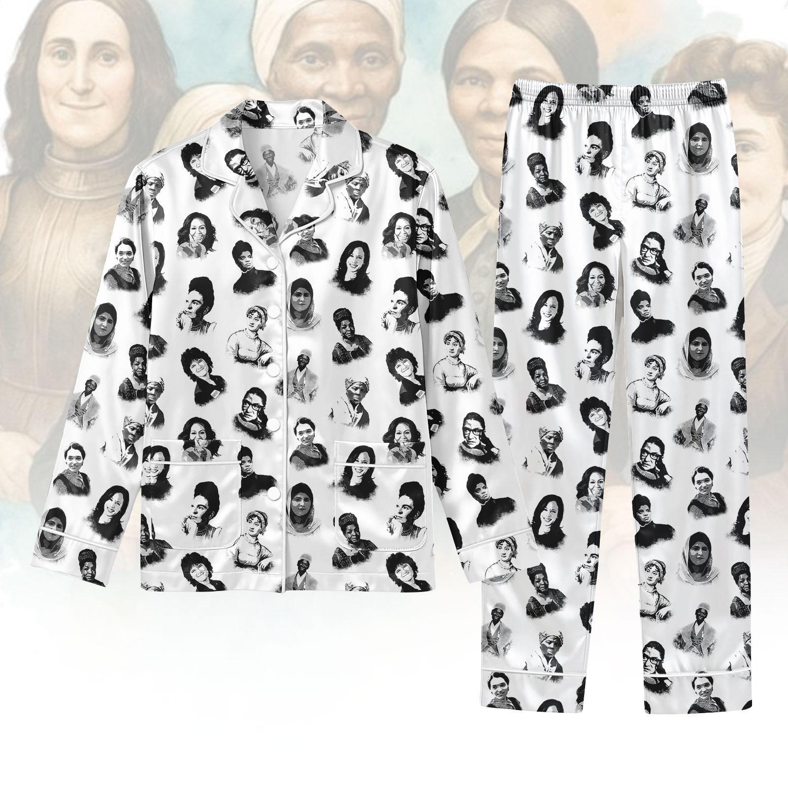Discover Iconic Women Pajamas Set, Inspiring Figures Long Sleeve Pajamas, Excellent Women Pajama Set, Gift for Her