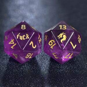 Custom Dice - Custom Dnd Dice Set, Personalised Dnd Gifts, Dungeons and Dragons, Board Game Dice, Gemstone D20