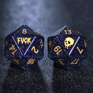 Custom Dice - Custom Dnd Dice Set, Personalised Dnd Gifts, Dungeons and Dragons, Board Game Dice, Gemstone D20