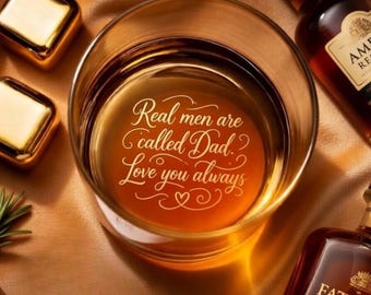 Personalized Family Whiskey Glass, Engraved Rocks Glass, Gift For Dad, Fathers Day Gift, Custom Barware Gift, Birthday Dad Gift
