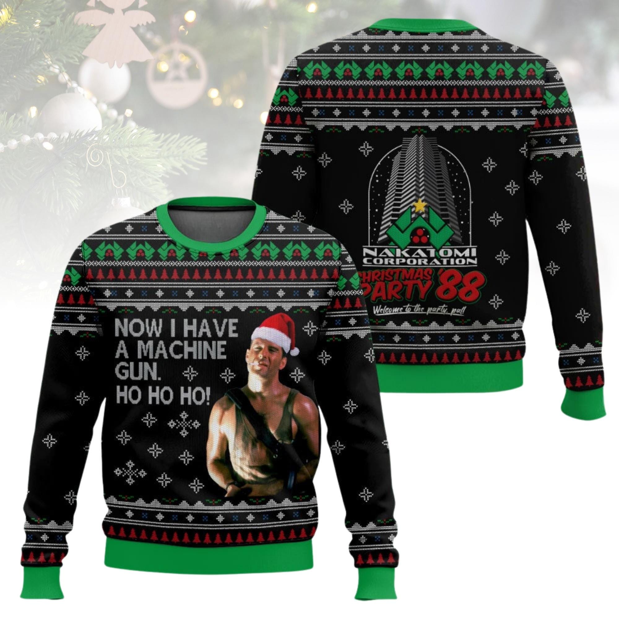 Discover Die Hard Christmas Ugly Sweater, Now I Have A Machine Gun Sweater, Xmas Gift For Men Women