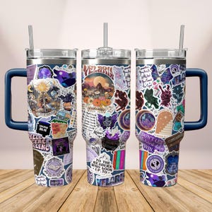 Vaso de acero inoxidable Acotar, vaso de velaris City Of Starlight, vaso de 40 oz Thrones And Roses, vaso Bookish para mujer, Sarah J Maas