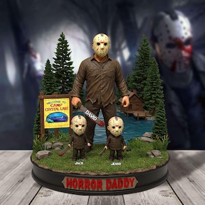 Plaque personnalisée en forme de Jason Voorhees, plaque acrylique papa horreur, plaque vendredi 13, cadeau pour lui, cadeau drôle de fête des pères