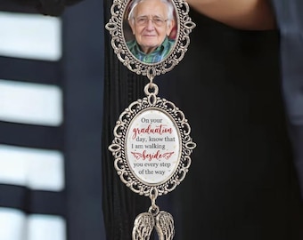 Ciondolo personalizzato con nappa per la laurea e foto, regalo commemorativo per i nonni in occasione della laurea, regalo per la laurea del 2026, regalo commemorativo per la laurea, classe del 2026
