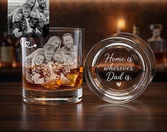Dad Hero Whiskey Glass, Engraved Rocks Glass, Gift For Dad, Fathers Day Gift, Personalized Barware Gift, First Fathers Day Gift