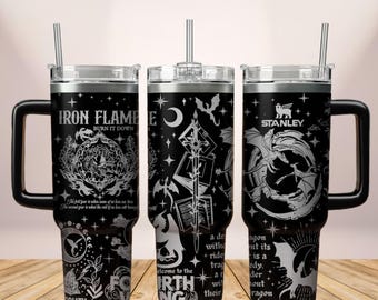 Fourth Wing Engraved Tumbler, Fly Or Die 40oz Tumbler, Iron Flame Tumbler For Her, Dragon Bookish Tumbler, Basgiath War College Cup