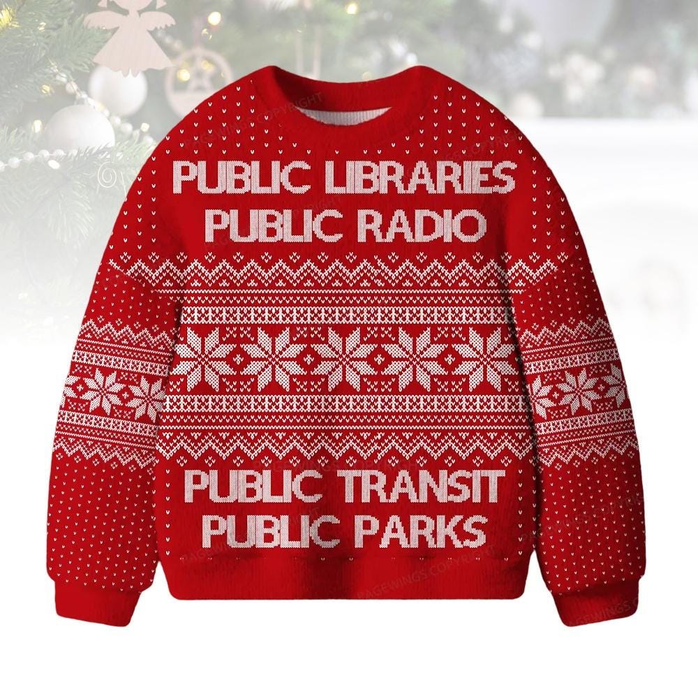 Discover Public Services Christmas Ugly Sweater, Funny Holiday Sweater, Library Xmas Sweater