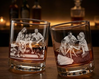 Personalized Dad Whiskey Glass, Engraved Rocks Glass, Gift For Dad, Fathers Day Gift, Custom Barware Family Gift, Birthday Dad Gift
