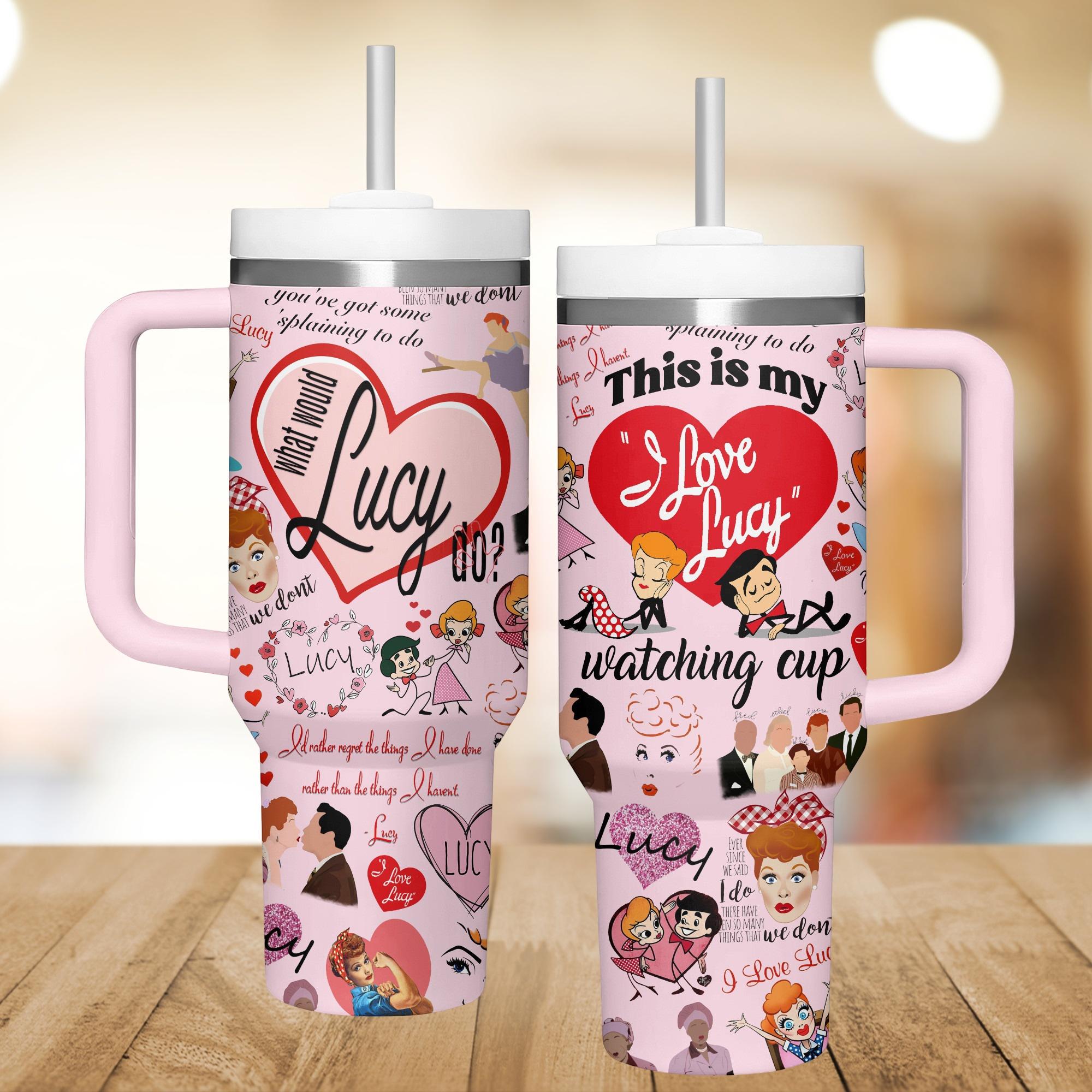 I Love Lucy 40oz Tumbler, Classic TV Show Fan Tumbler for Fan