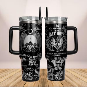 Vaso grabado The Bat Boys, vaso Thrones and Roses de 40 oz, vaso Valkyrie, vaso Sarah J Maas Love, vaso Bookish