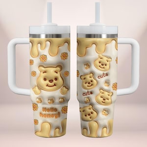 Winnie The Pooh 40 Unzen Becher, Süßer Pooh Bär Edelstahl Becher Disney Charakter Becher Tasse, Magic Kingdom Becher, Disneyland Reise
