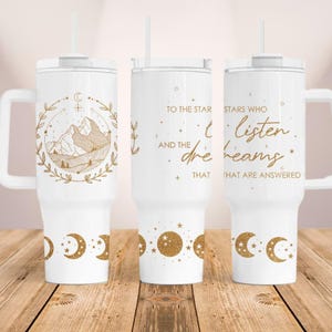 Vaso de acero inoxidable Velaris City, vaso Throne Of Glass de 40 oz, vaso City Of Starlight, vaso Thrones And Roses, taza Bookish