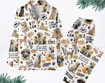 Labrador Dog Pajamas Set, Labrador Pajamas Pants, Labrador Kid Women Pajamas, Dog Mom Pajamas, Labrador Mom Shirt, Labrador Lover Gift