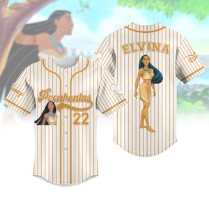 Custom Pocahontas Baseball Jersey, Pocahontas Shirt, Disney Princess Jersey Shirt, Disney Baseball Shirt, Magic Kingdom Shirt