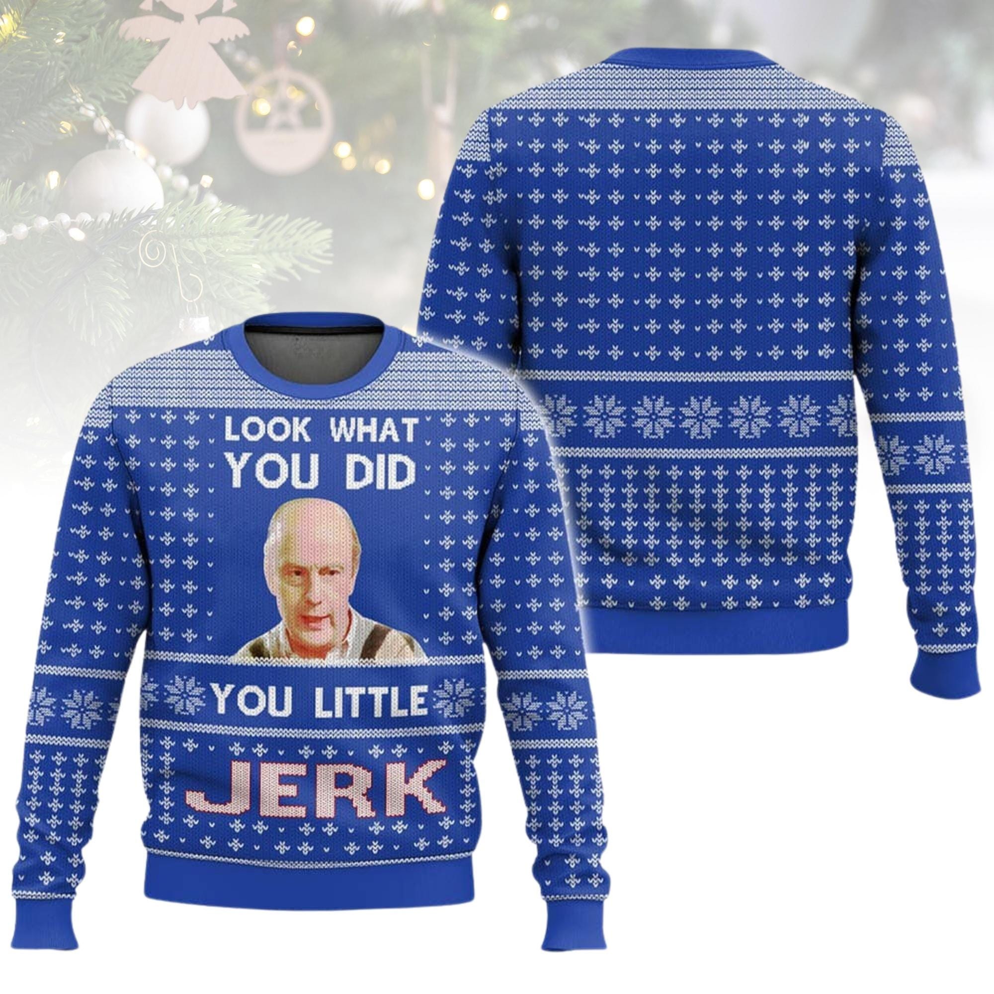 Discover Alone Ugly Christmas Sweater, You Little Jerk Sweater, Xmas Holiday Gift