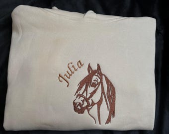 Personalized pet portrait with line art embroidery from photo on hoodie • Gift for animal lovers • Custom pet hoodie for dog, cat, and mouse