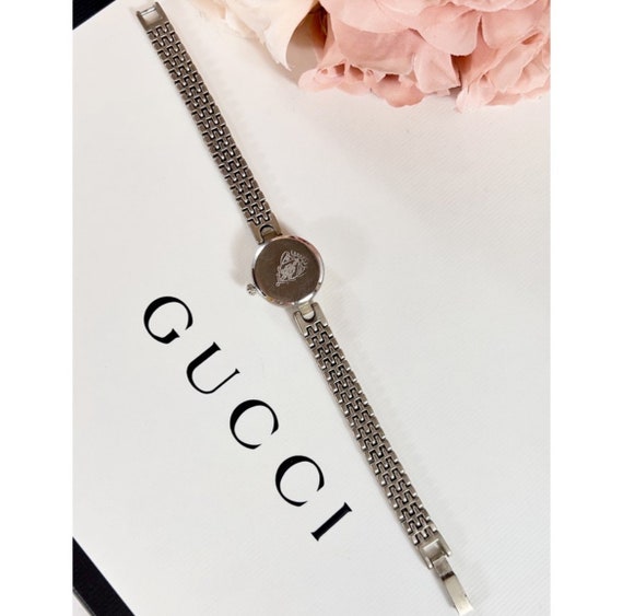 Gucci Silver Metal Chain Band with Silver Face Wa… - image 3