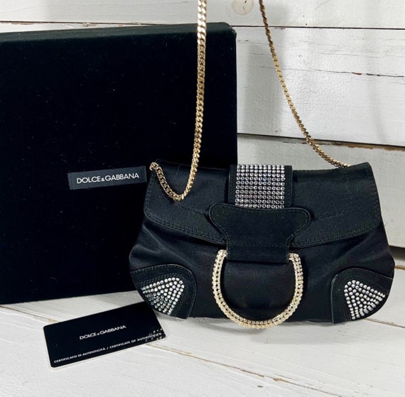 Dolce & Gabbana Crystal and Satin Evening Bag/Clu… - image 1