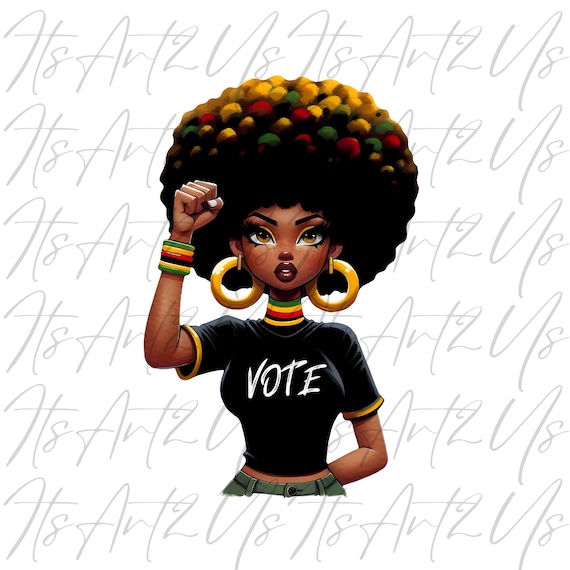 Vote png | Vote Girl png | Black Women png | Black People png | Black History png | Civil Rights png | Black Power png | Digital png