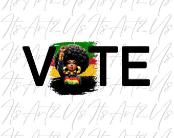 Vote png | Vote Girl png | Black Women png | Black People png | Black History png | Civil Rights png | Black Power png | Digital png