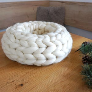 Wollkranz | Merinowolle | Adventskranz | Tischkranz| Deko Kranz