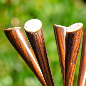 Spiral Shell Inlay Wooden Hair Stick