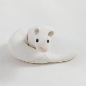 Polymer Clay Ferret, hand-made, gift, collectable, polymer clay, animal, figurine, small, miniature, ferret lover, animal lover