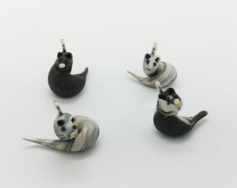 Ferret Charm (Necklace, Bracelet, Keychain, etc.), gift, gifts, ferrets, ferret lover, animal lover, collectable, hand-made, clay,