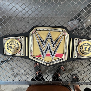 John Cena Undisputed World Heavyweight Championship Replica Belt – 4mm Brass Plates | WWE-Style Title | Adult Size | Champions Vault